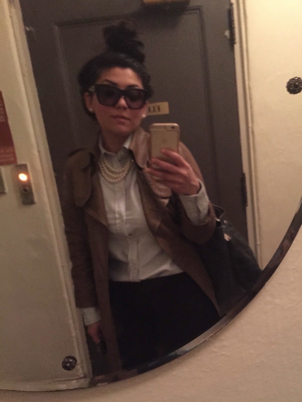 Burberry Leather Trench Double-Breasted Coat - Picture 10 of 10
